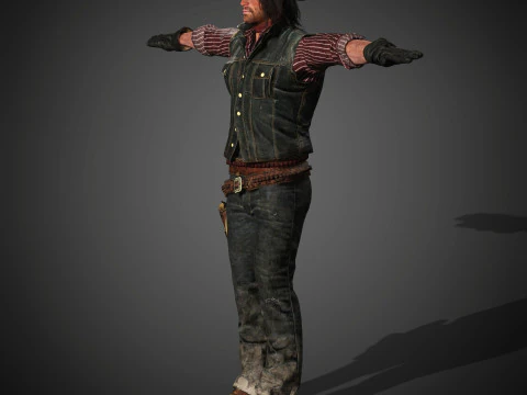 John Marston Character 3D Model