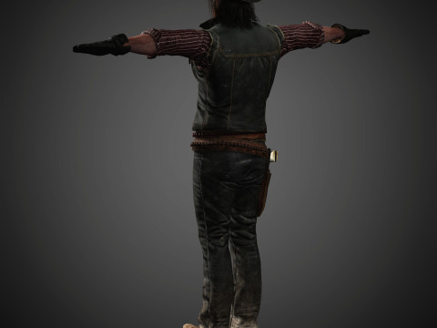 John Marston Character Modello 3D