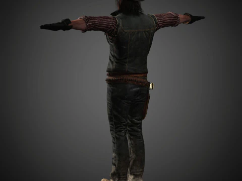 John Marston Character 3D Model