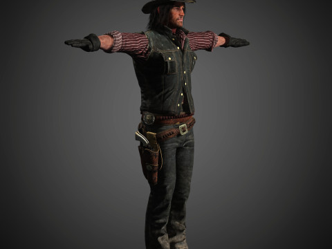John Marston Character Modello 3D