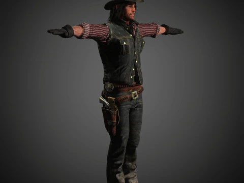 John Marston Character 3D Model