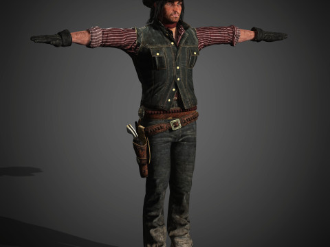 John Marston Character Modello 3D