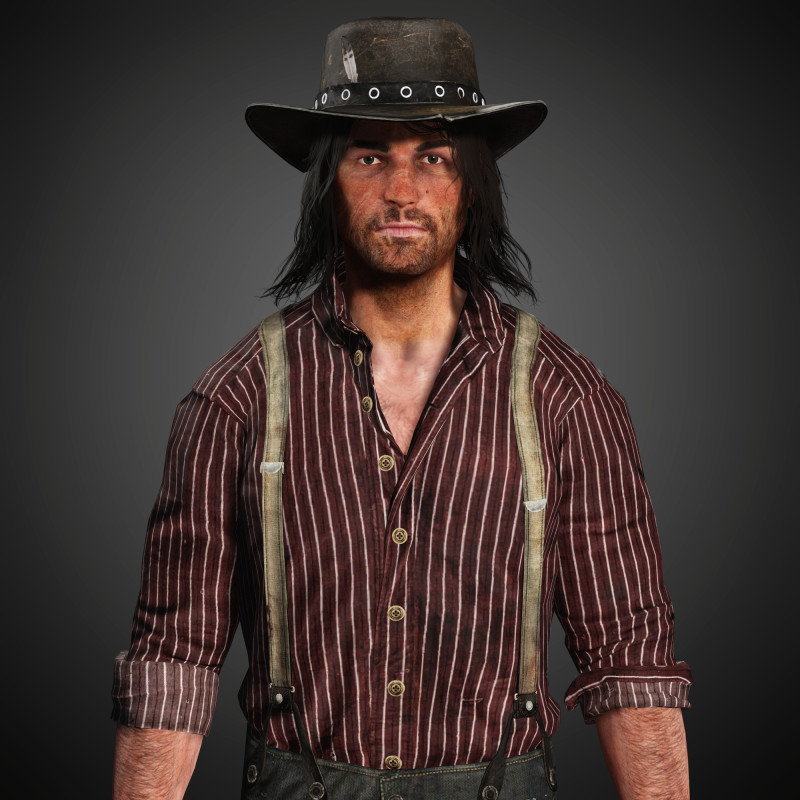 John Marston Character 3D Model .c4d .max .obj .3ds .fbx .stl .blend