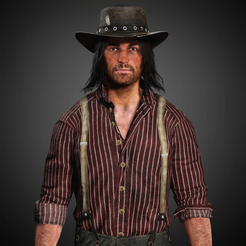 John Marston Character 3D Model .c4d .max .obj .3ds .fbx .stl .blend 