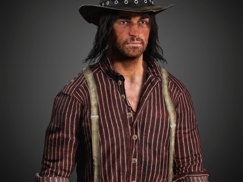 John Marston Character 3D Model