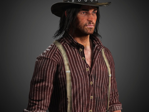 John Marston Character 3D Model