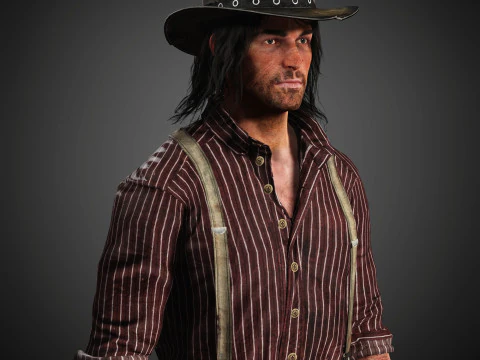 John Marston Character 3D Model