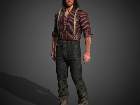 John Marston Character 3D Model