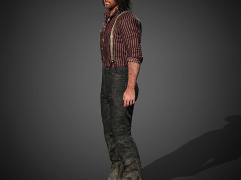 John Marston Character 3D Model