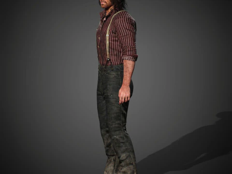 John Marston Character 3D Model
