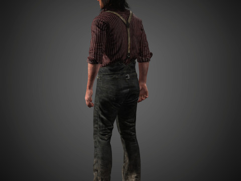 John Marston Character 3D Model