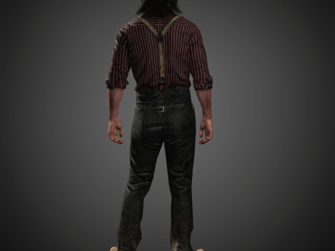 John Marston Character 3D Model