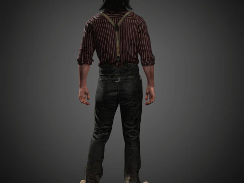 John Marston Character 3D Model