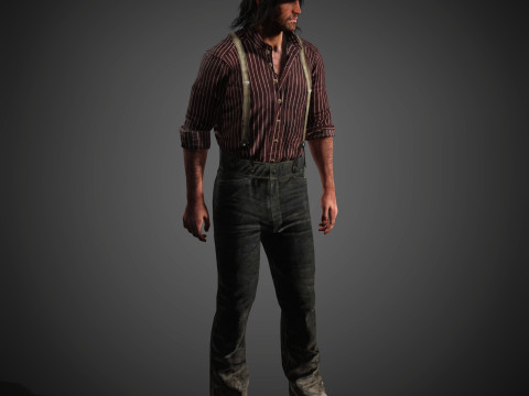 John Marston Character 3D Model