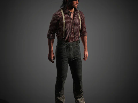 John Marston Character 3D Model