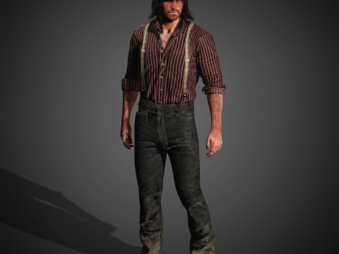John Marston Character 3D Model
