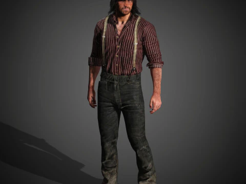 John Marston Character 3D Model