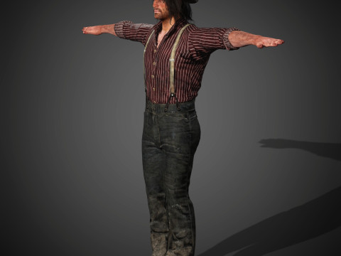 John Marston Character 3D Model