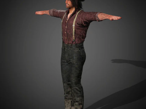 John Marston Character 3D Model