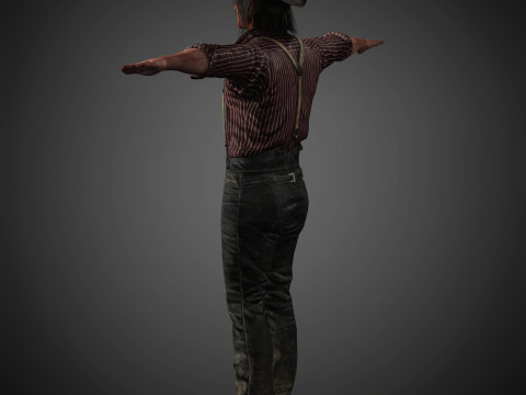 John Marston Character 3D Model