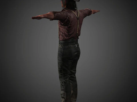 John Marston Character 3D Model