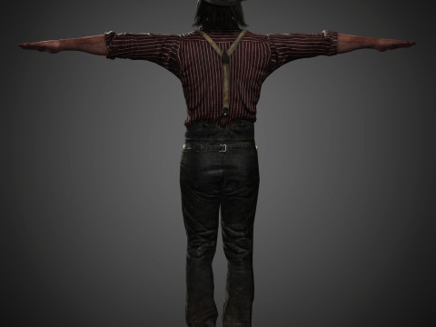 John Marston Character 3D Model
