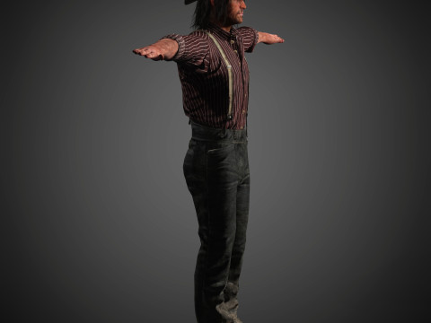 John Marston Character 3D Model