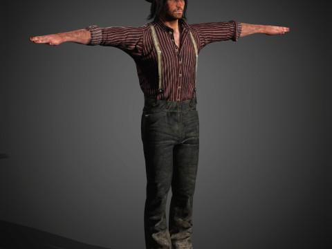 John Marston Character 3D Model