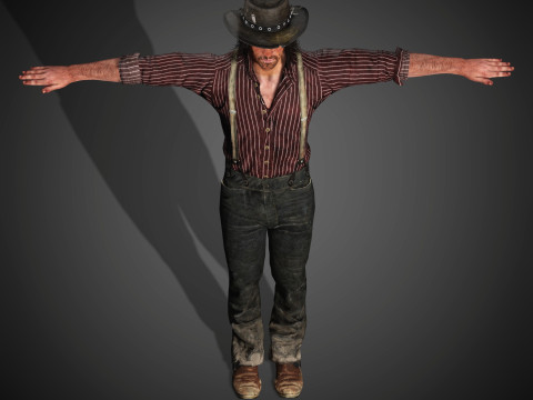 John Marston Character 3D Model