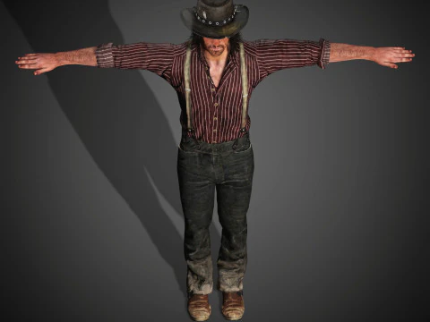 John Marston Character 3D Model