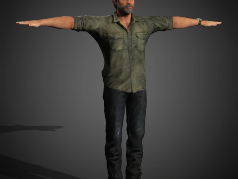 Joel Miller Character Modelo 3D