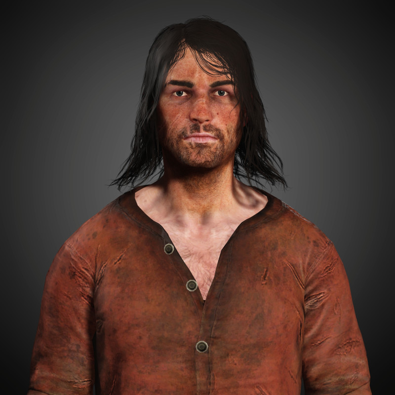 John Marston Character Modello 3D .c4d .max .obj .3ds .fbx .stl .blend