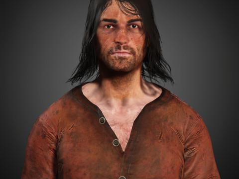 John Marston Character 3D Model