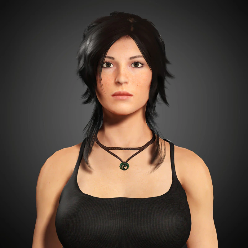 Lara Croft Character 3D Model .c4d .max .obj .3ds .fbx .stl .blend 