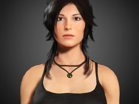 Lara Croft Character 3D Model