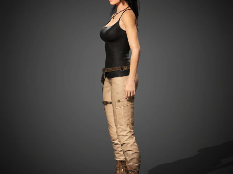 Lara Croft Character 3D Model
