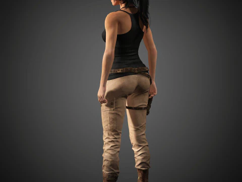 Lara Croft Character 3D Model