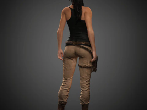 Lara Croft Character 3D Model