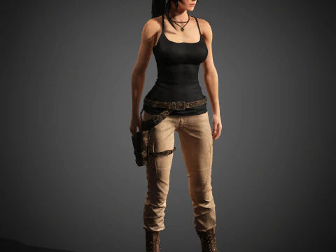 Lara Croft Character 3D Model