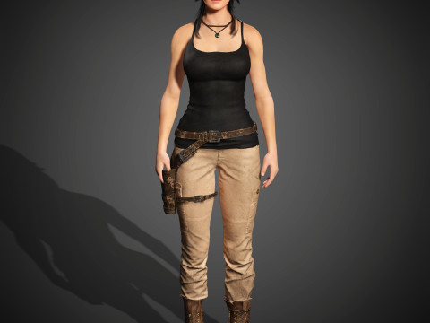 Lara Croft Character 3D Модель