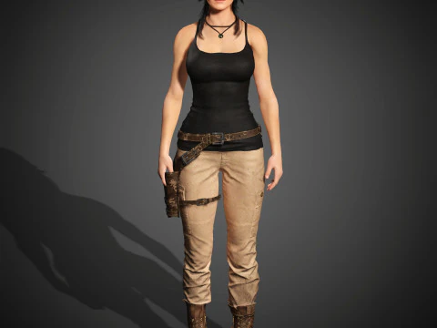 Lara Croft Character 3D Model