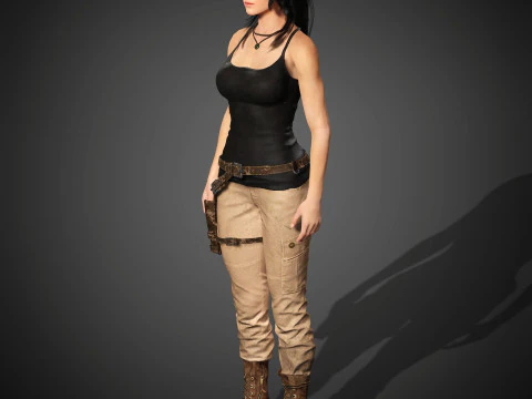 Lara Croft Character 3D Model