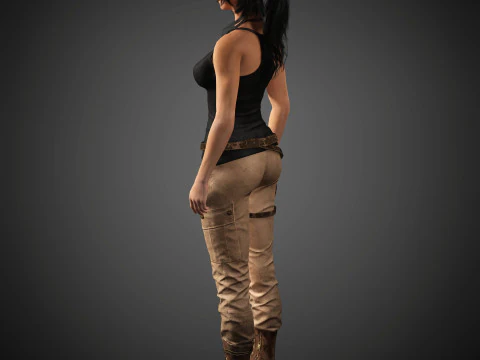 Lara Croft Character 3D Model