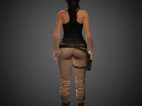 Lara Croft Character 3D Model