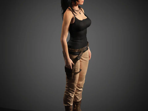 Lara Croft Character 3D Model