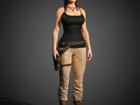 Lara Croft Character 3D Model