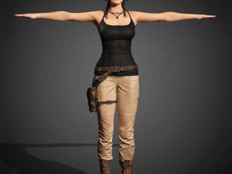 Lara Croft Character 3D Модель