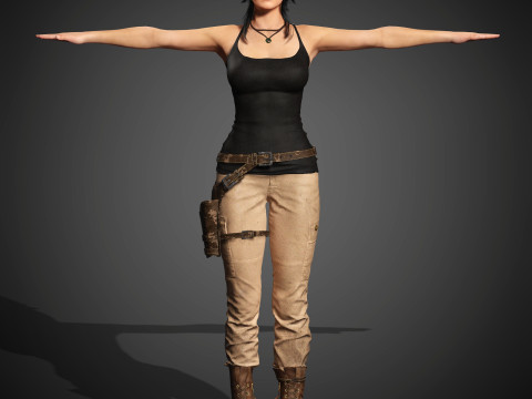 Lara Croft Character 3D Модель