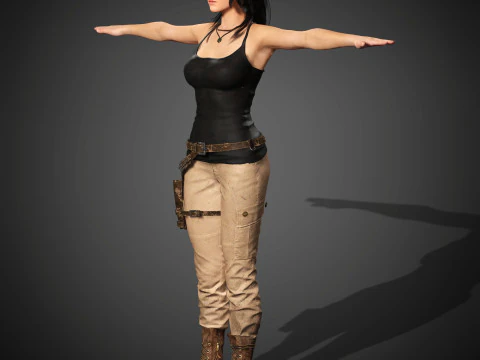 Lara Croft Character 3D Model