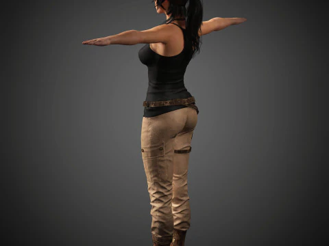 Lara Croft Character 3D Model